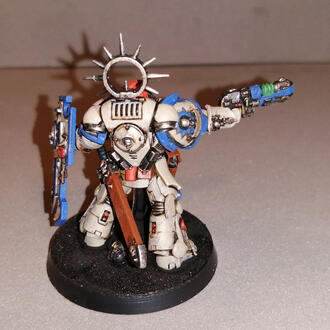 Primaris Lieutenant with Neo-Volkite Pistol, Master-Crafted Power Sword, and Storm Shield